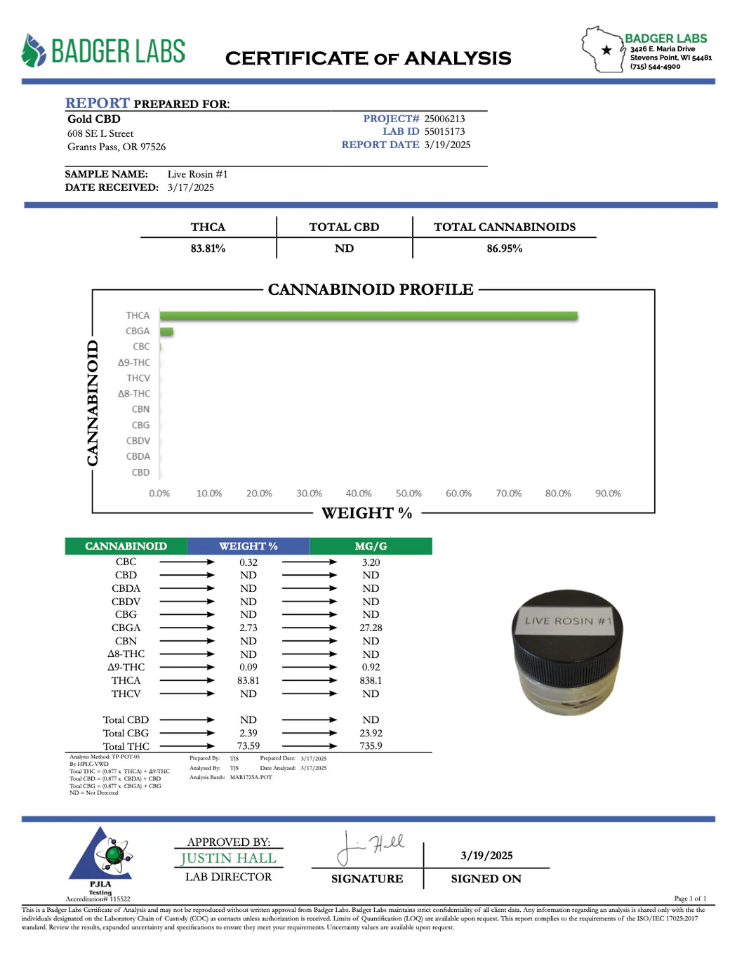 Apple Slaps Live Rosin - THCA Concentrate - Treemason - Image 3