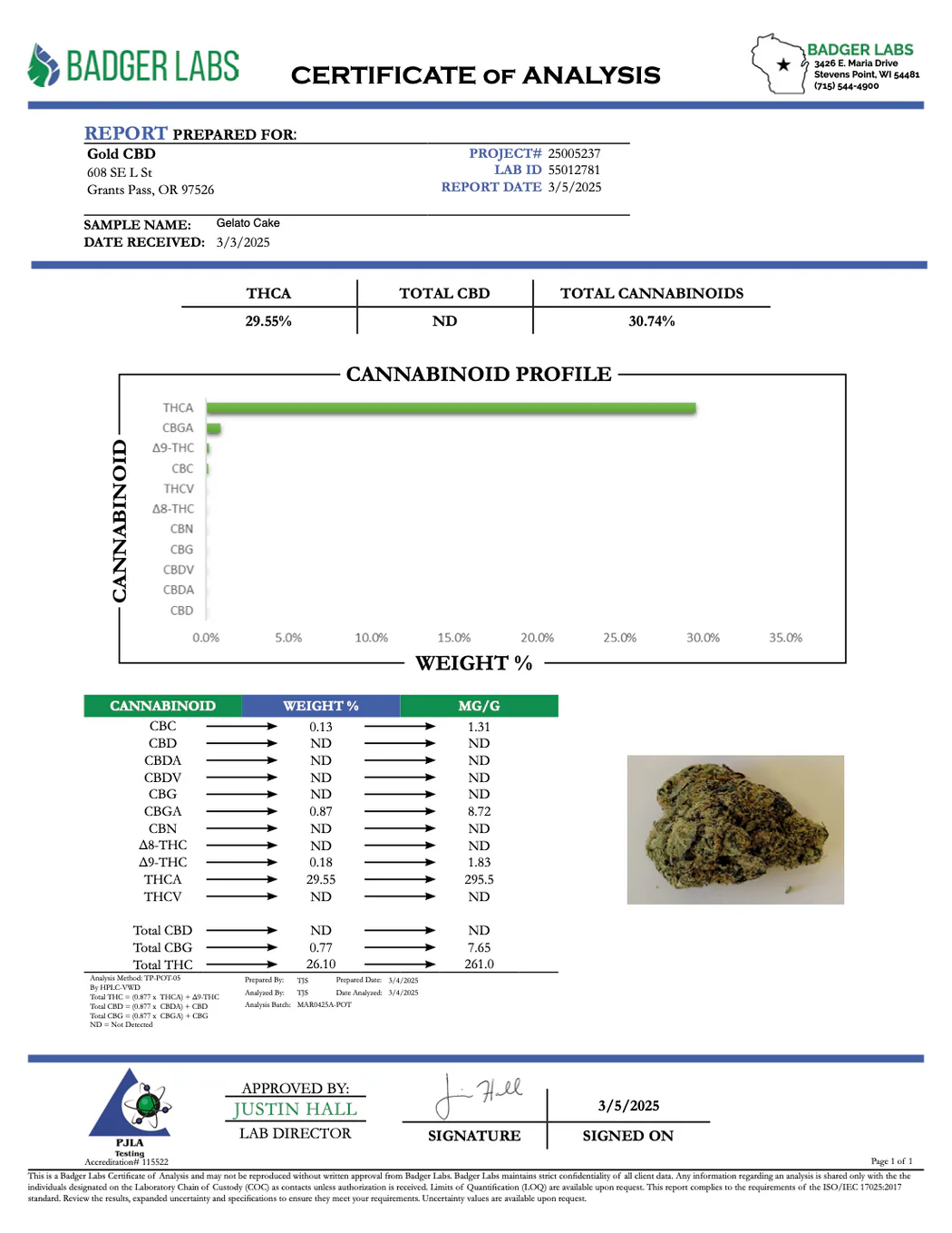 Gelato Cake - THCA FLOWER - TOP SHELF - Image 2